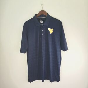 Champion West Virginia Mountaineers Marshall Polo Shirt Size Large